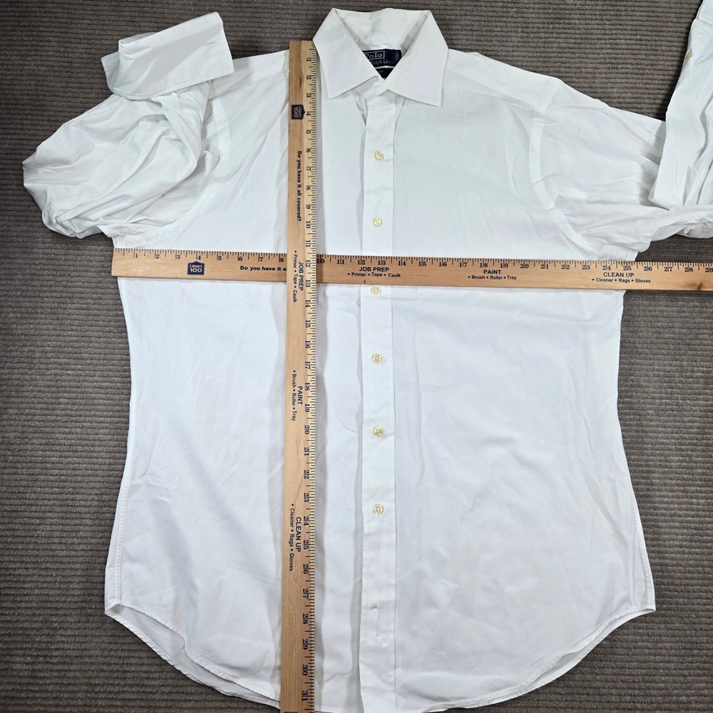 Polo Ralph Lauren Mens 16-33 White Regent Classic Fit French Cuff Dress Shirt - Picture 3 of 9
